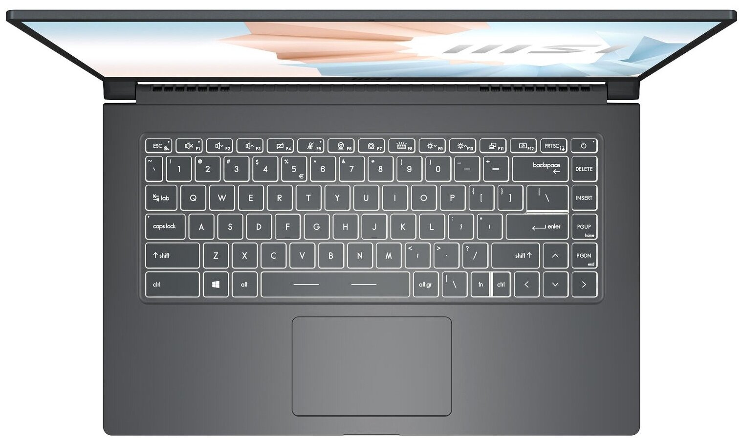 Ноутбук MSI Modern 14 B11MOU-1051RU i5 1155G78GbSSD256GbIntel Iris Xe Graphics14IPSFHD 1920x1080Win11GrayWiFiBTCam