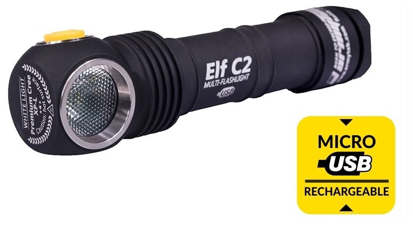 Фонарь Armytek Elf C2 Micro-USB Белый свет + 18650 Li-Ion (3200mAh)