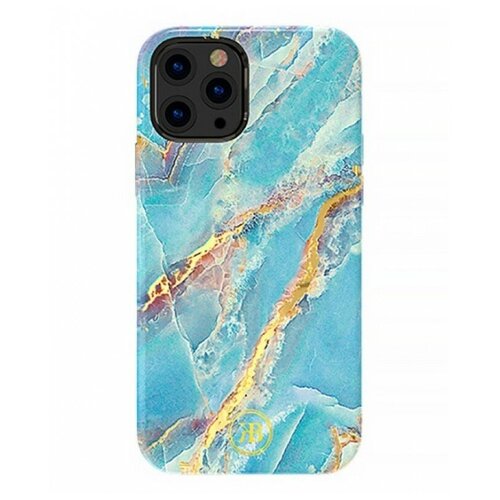 Чехол Kingxbar Marble для iPhone 12 Pro Max Голубой