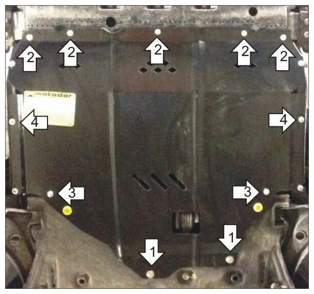 Защита картера и КПП Motodor для Сузуки Витара 2015-н в сталь 2мм арт: MO02419-2