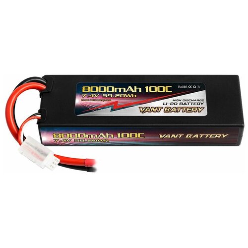 Аккумулятор LiPo Vant - 7.4V 8000mAh 100C 4S hard case battery and XT60 plug