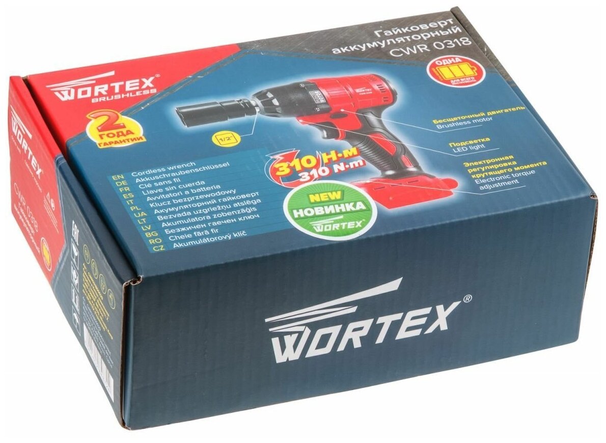 Гайковерт аккумуляторный ударный WORTEX CWR 0318 ALL1 (CWR031800029)