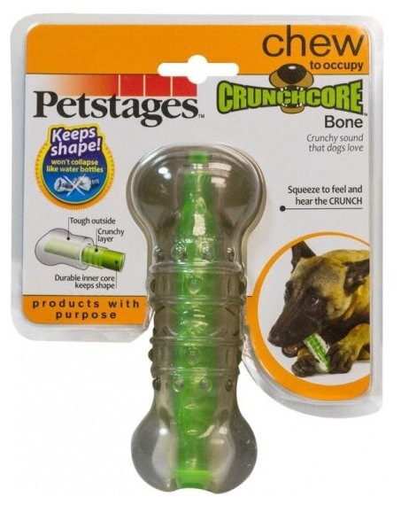 Petstages игрушка для собак "Хрустящая косточка" резиновая 8 см очень маленькая - фотография № 14