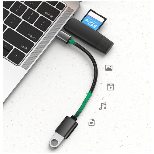 Адаптер OTG (отг) с type C(тайпси) на USB, кабель передачи данных, конвертер для MacBook Pro, Xiaomi, Samsung, Huawei кабель переходник otg samsung 30 pin