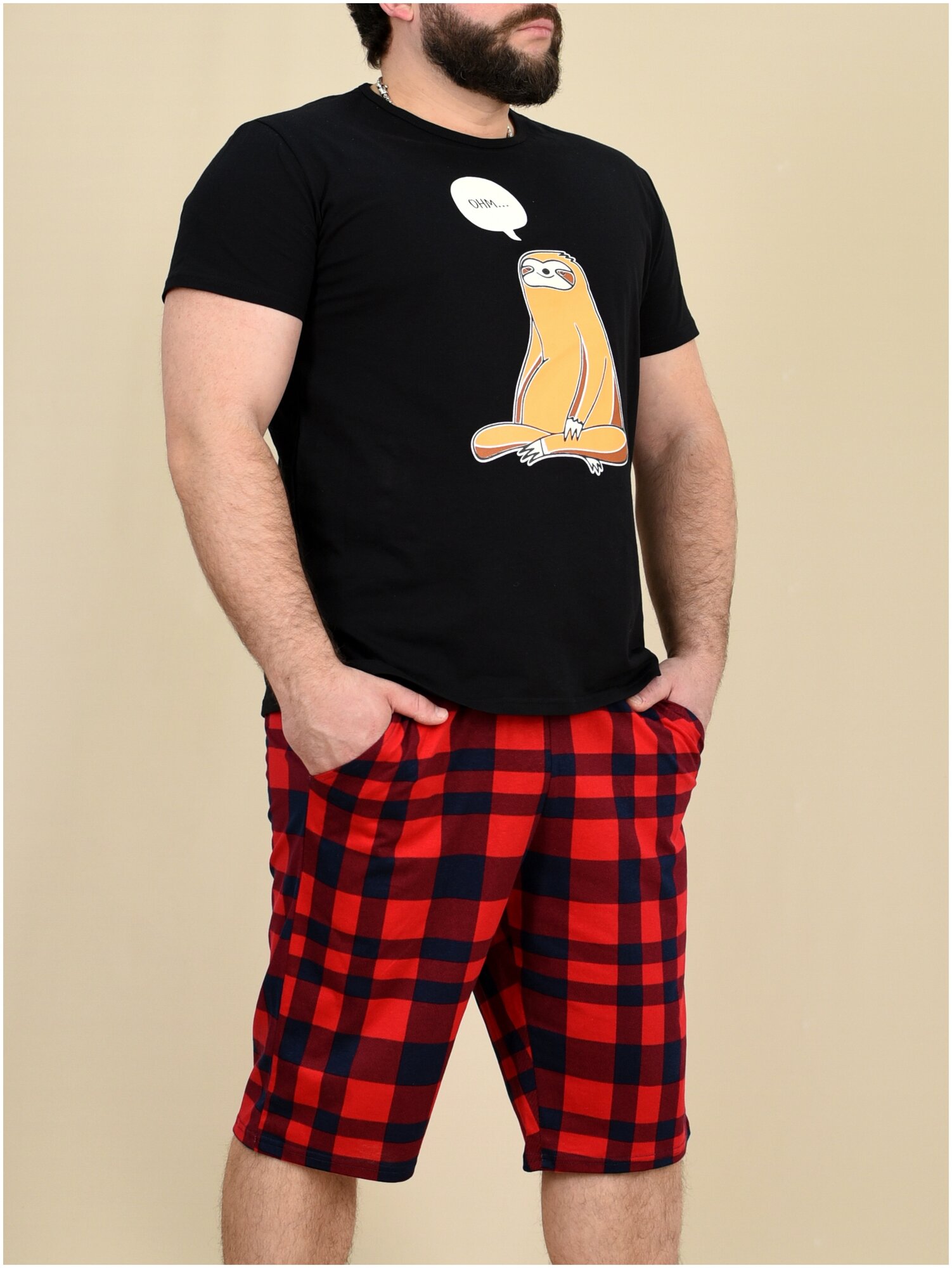 Пижама мужская с шортами (511-22 р112 (176) 27) LIDEKO - фотография № 3