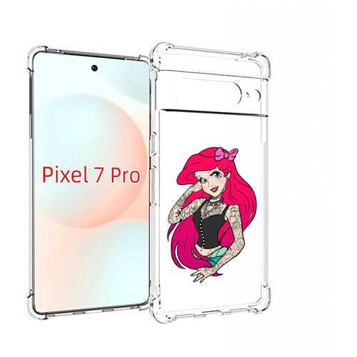Чехол MyPads татуированная-принцесса женский для Google Pixel 7 Pro задняя-панель-накладка-бампер