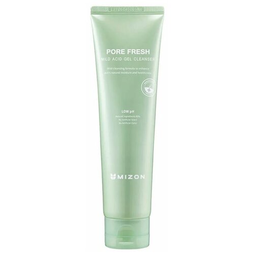 Mizon Гель для умывания Pore Fresh Mild Acid Gel Cleanser, 150 мл, 150 г очищающий гель для лица mizon pore fresh mild acid 200 мл