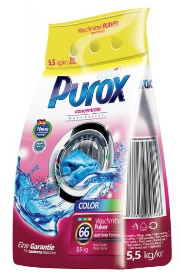 Стиральный порошок Purox Color для цветного белья 5.5 кг