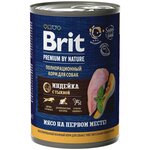 Консервы Brit Premium by Nature для взрослых собак всех пород с чувствительным пищеварением с индейкой, тыквой 410 грамм - изображение