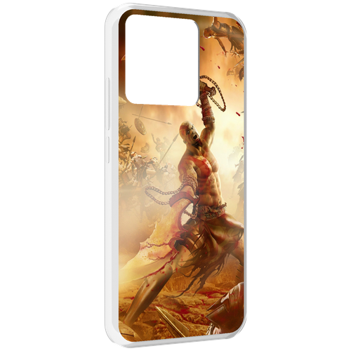 Чехол MyPads God Of War III для Xiaomi Redmi 10A задняя-панель-накладка-бампер