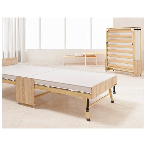 Раскладушка с матрасом ортопедическая Classic Орех классический 80x190 см раскладная кровать трансформер