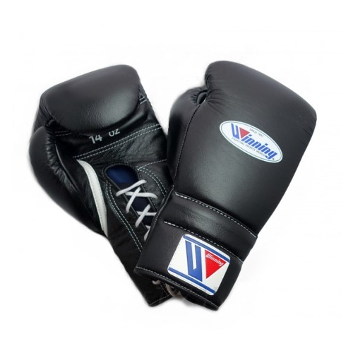 Боксерские перчатки Winning Pro Black (16 унций)