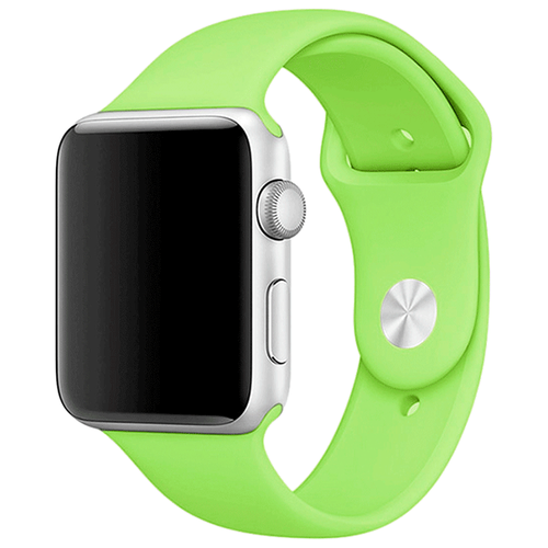 Ремешок для Apple Watch 42/44/45/49 mm силиконовый, цвета шартрез