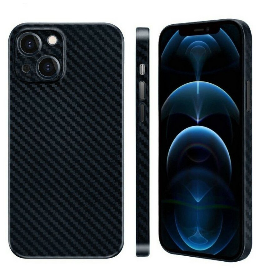 фото Пластиковая накладка Premium K-Doo Air Carbon Ultra slim (0,45 мм) для Apple iPhone 13 Pro (6.1) 3 Lenses черный