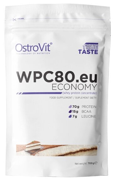 Сывороточный протеин OstroVit WPC80. eu Economy порошок 700 грамм, тирамису