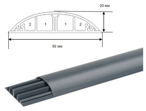 032800 DLP Кабель-канал PVC сер. 2м Упаковка (9 шт.) Legrand - фото №2