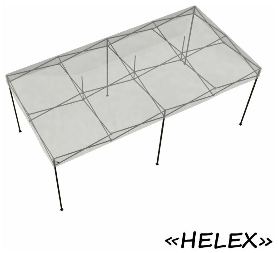 Helex Тент-шатер быстросборный Helex 4360 3x6х3м полиэстер белый - фотография № 20