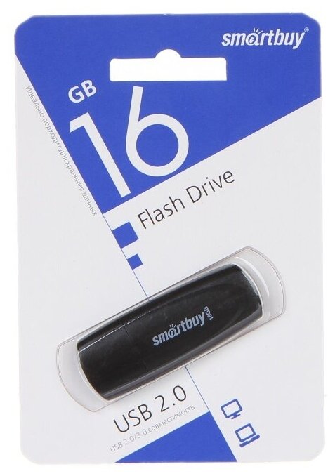 USB Flash Drive 16Gb - SmartBuy Scout Black SB016GB2SCK