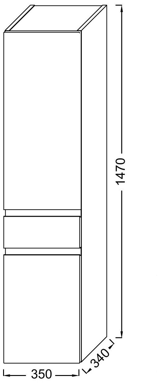 Пенал подвесной Jacob Madeleine EB2069G-J5 блестящий белый L - фотография № 5