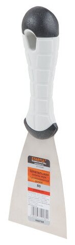 Шпатель STARTUL Profi ST1016-80, нержавеющая сталь, двухкомпонентная рукоятка, длина 23 см — фото 1