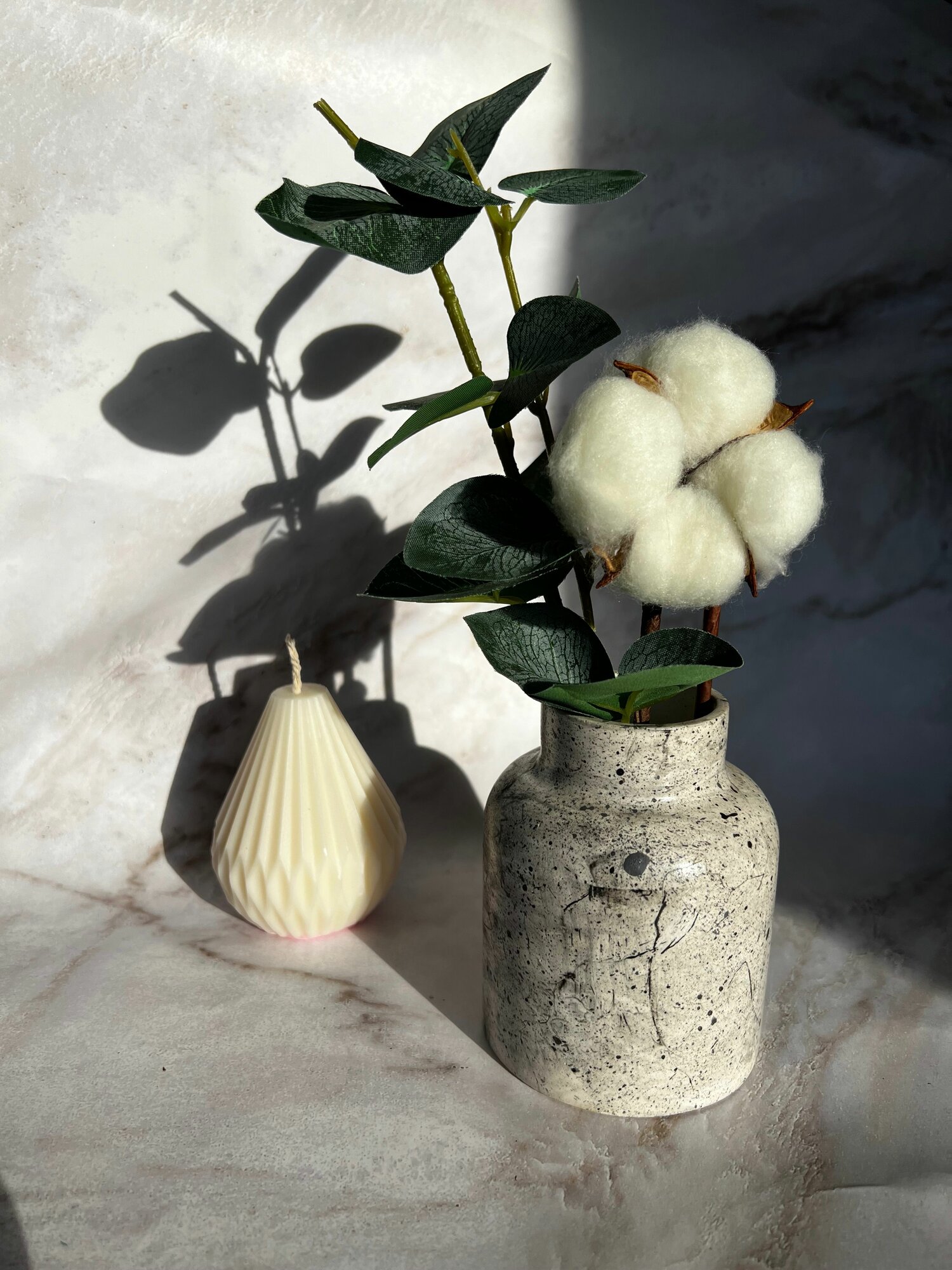 фото Гипсовая ваза Мрамор , 10см