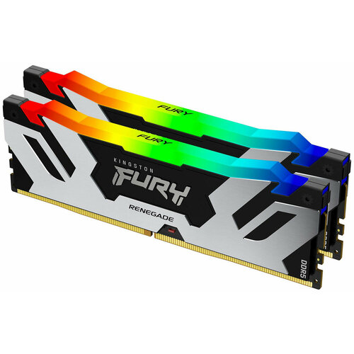 Оперативная память Kingston DDR5 64GB 2x32GB 6400MHz FURY Renegade SilverBlack RGB KF564C32RSAK2-64 33150₽