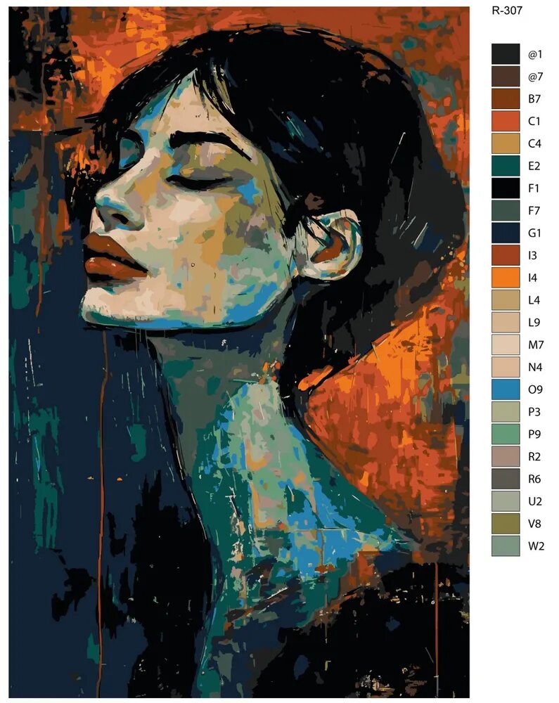 Картина по номерам BRUSHES-PAINTS Женская красота R-307 40x60 см