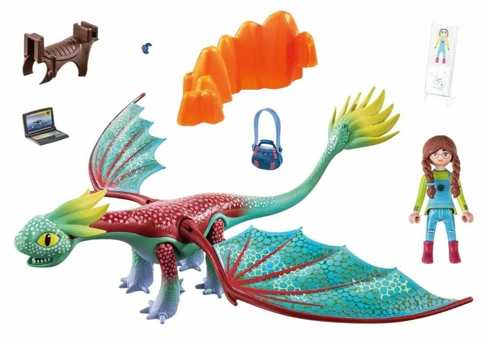 Конструктор Playmobil Dragons 71083 Перья и Алекс девяти миров
