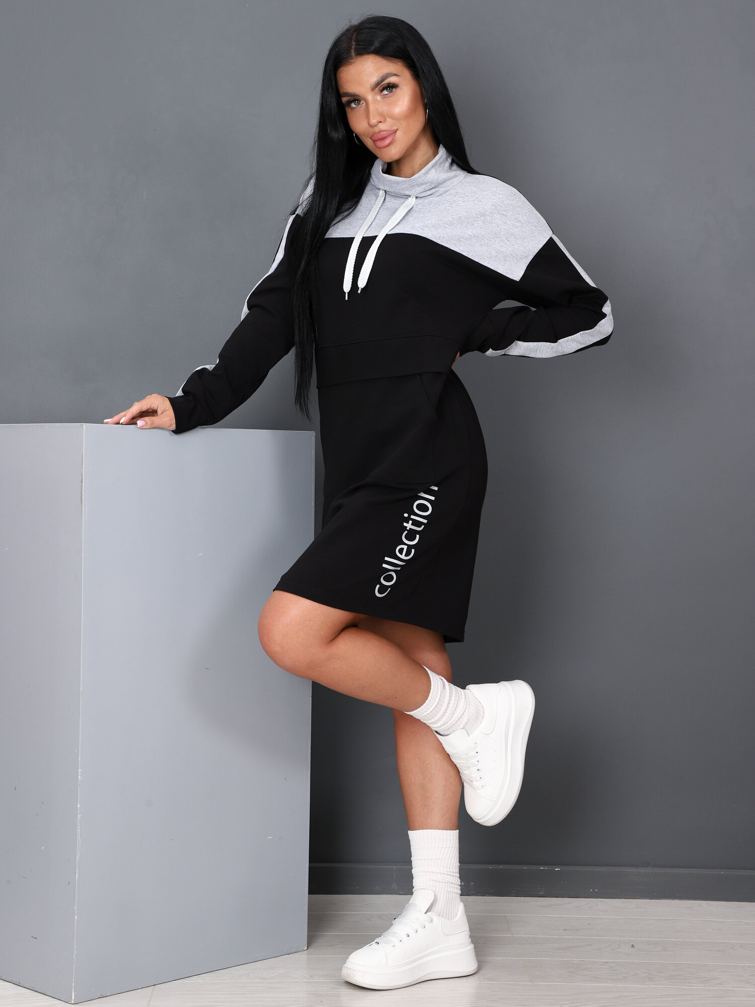 Платье IvCapriz, размер 46, серый — фото 1