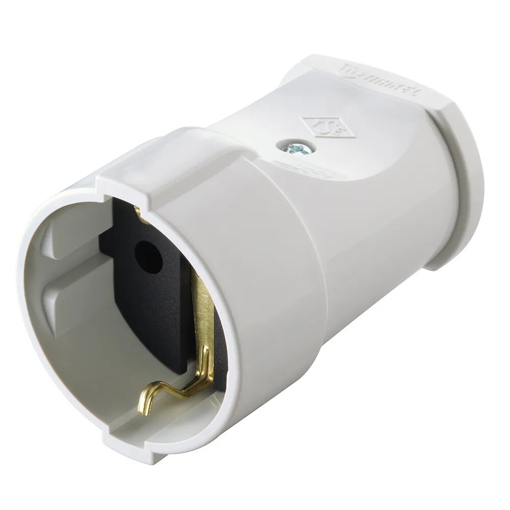 Розетка штепсельная Makel прямая с заземлением 16 А 250 В IP20 белая 10003