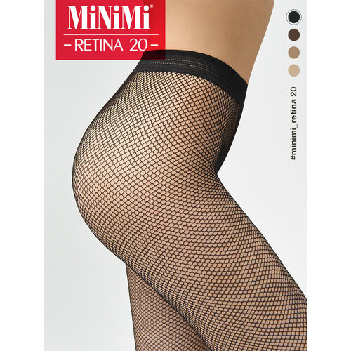 фото Колготки minimi retina, 20 den, размер 2-3, черный