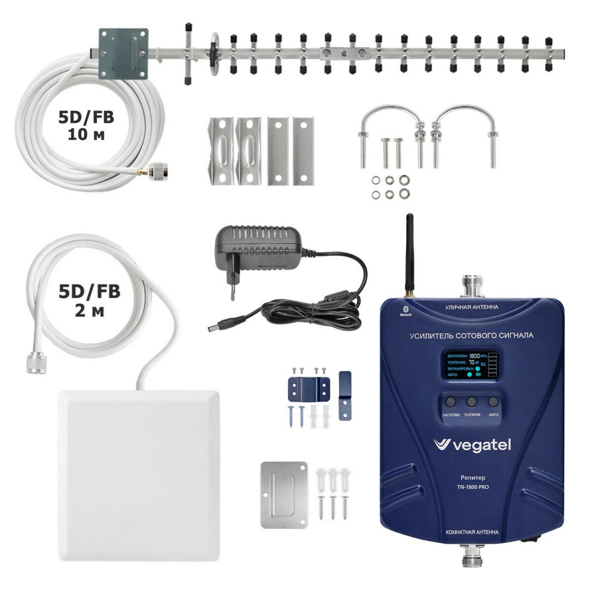 Комплект усиления сотовой связи VEGATEL TN-1800 PRO (14Y)