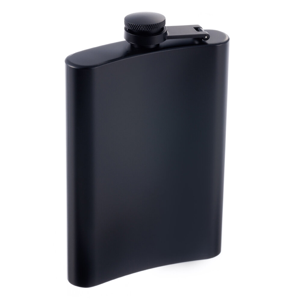 Фляга S.Quire 0,24 л, сталь, черная, шт — фото 1