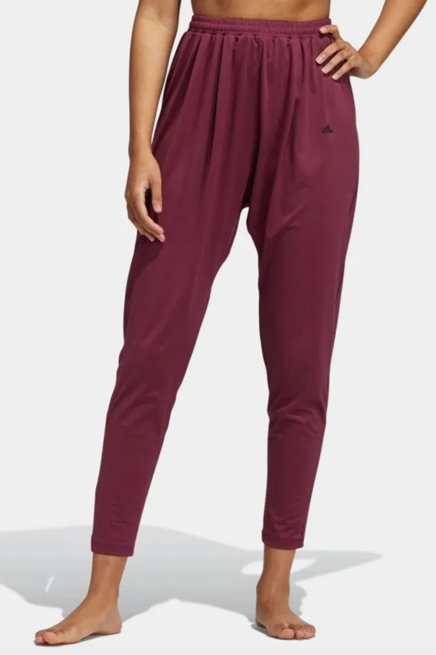 Брюки спортивные adidas ADIDAS YOGA PANT GT3008 размер XL бордовый