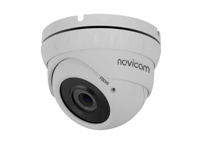 BASIC 37 Novicam v.1539 - IP видеокамера шар, матрица 1/2.9" CMOS GC2063, 3 Мп 30 к/с, объектив вариофокальный 2.8-12 мм, уличная всепогодная IP67, ИК 30м, 0.008 люкс, DC 12В/PoE, аудиовход