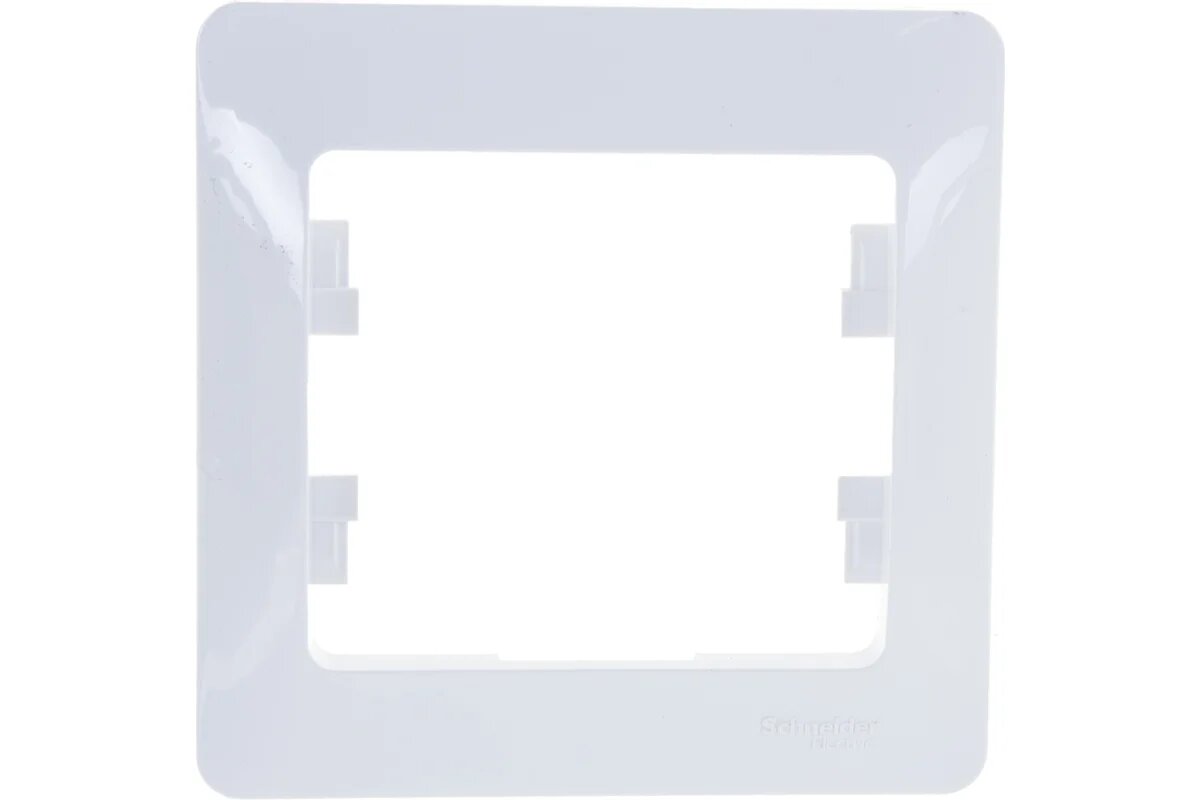 Systeme Electric Glossa рамка 1-модульная белая GSL000101 для панели выключателя — фото 1