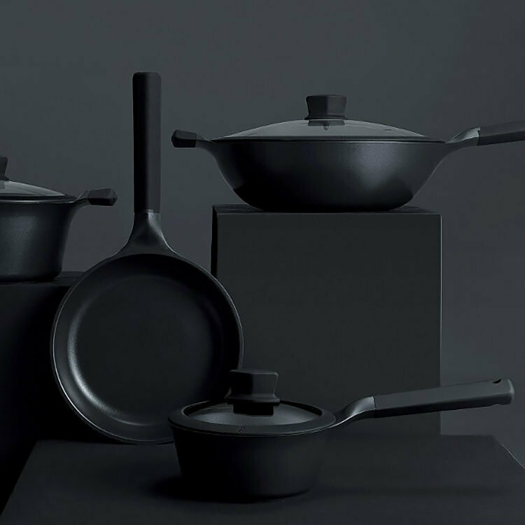 Сковорода Xiaomi HuoHou Teflon Platinum Plus Non-Stick Pan, 24см, без крышки, черный [hu0070] - фото №2