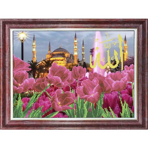 фото Набор для вышивания «тюльпаны у голубой мечети», 26x35,5 см, каролинка
