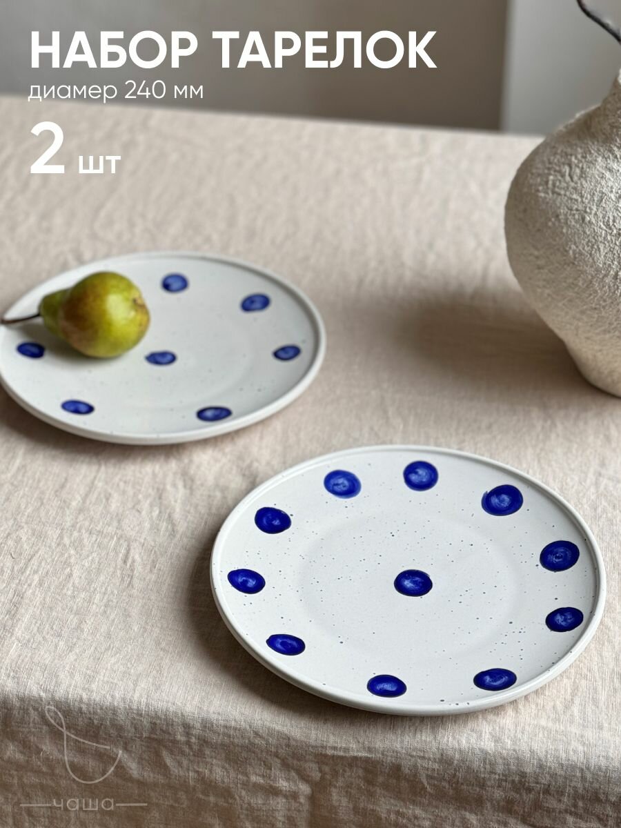 Набор тарелок 2шт Chasha "Blu Apple", фарфор, глазурованный, 25см