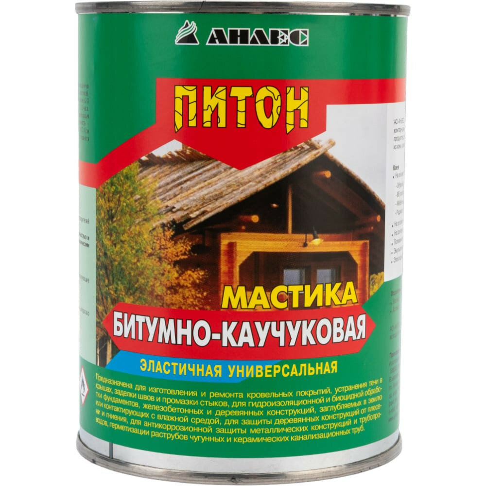 Мастика битумно-каучуковая Питон 1000мл Анлес