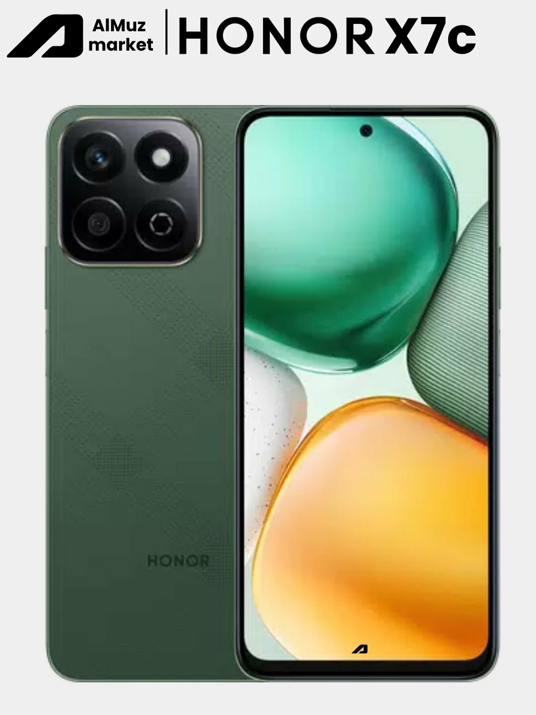 Смартфон Honor X7c, камера 108 МП, 120 Hz 6.77 HD + экран, 6/128ГБ, Зеленый — фото 1