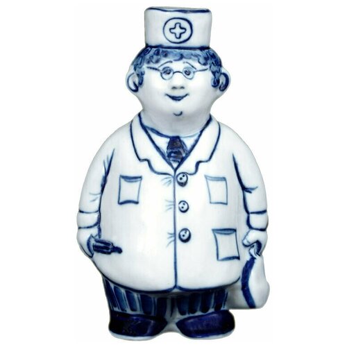 Штоф фарфоровый Галактика г Гжель Не болит Ручная роспись 250 мл 5092₽