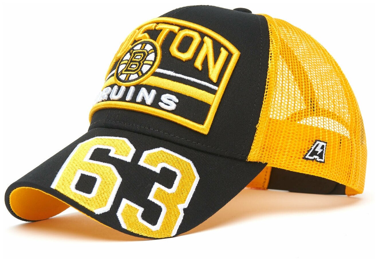 Бейсболка мужская с сеткой NHL Boston Bruins № 63 Atributika & Club 