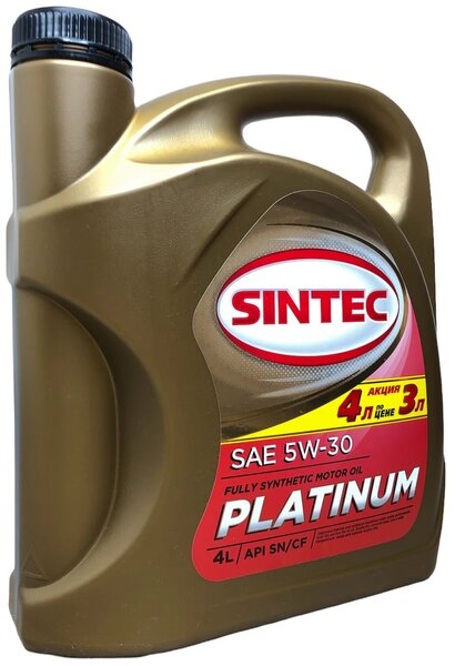 Синтетическое моторное масло SINTEC PLATINUM 5W-40, 4 л — Цены