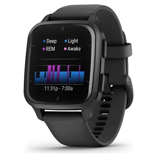 Умные часы Garmin Venu Sq 2 Music Edition черный с серым алюминиевым безелем (010-02700-10)