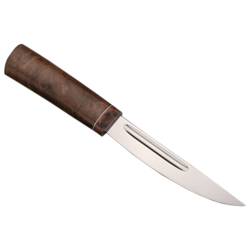 фото Средний якутский нож с ножнами (65г, корень кавказского ореха) 150 × 25 × 4 мм "стальные бивни"
