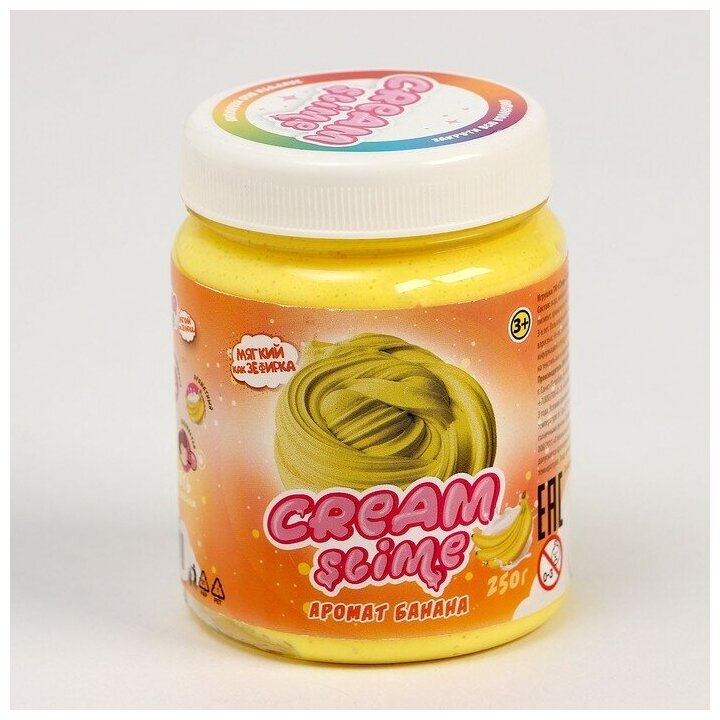 Cream-Slime с ароматом банана, 250 гр. Волшебный мир - фото №7