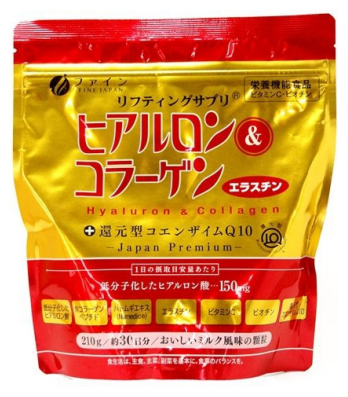 FINE Gold Hyaluron & Collagen Гиалуроновая кислота 150 мг + пептид коллагена, 210 г — фото 1