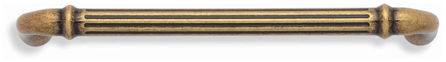 Ручка мебельная RIGATA, длина - 139 мм, установочный размер - 128 мм, цвет -MAB - Матовая старинная латунь, материал-цинк-алюминий, RS531MAB - фотография № 3