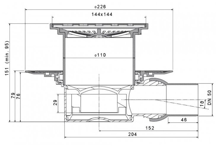 Душевой трап Pestan Confluo Standard 13000081 с решеткой - фотография № 19